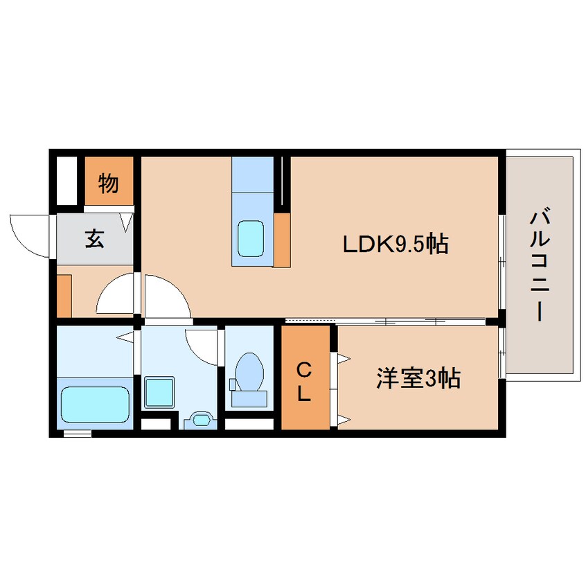 間取図 東海道本線/静岡駅 バス17分千代田四丁目下車:停歩3分 3階 築16年