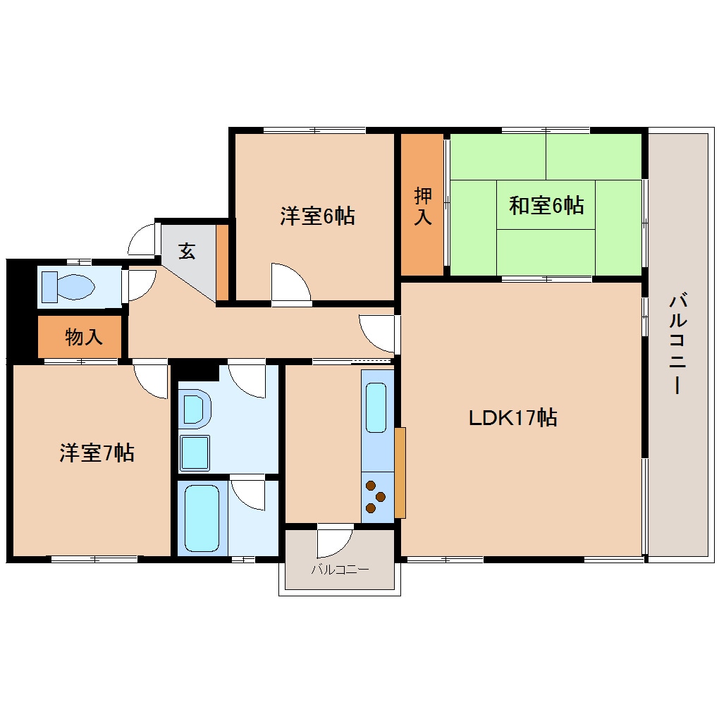 間取り図 静岡鉄道静岡清水線/音羽町駅 徒歩10分 3階 築33年