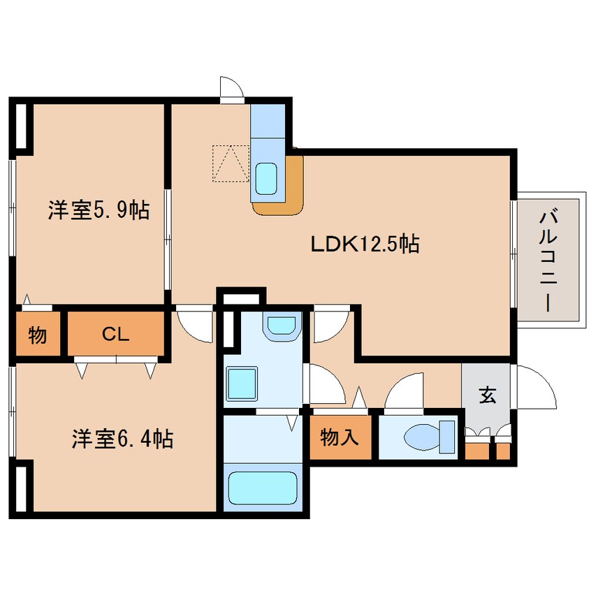 間取図 東海道本線/静岡駅 バス27分松富下車:停歩1分 1階 築15年