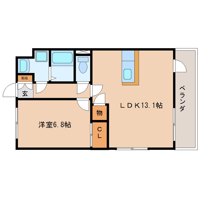 間取図 東海道本線/静岡駅 バス27分松富下車:停歩5分 3階 築15年