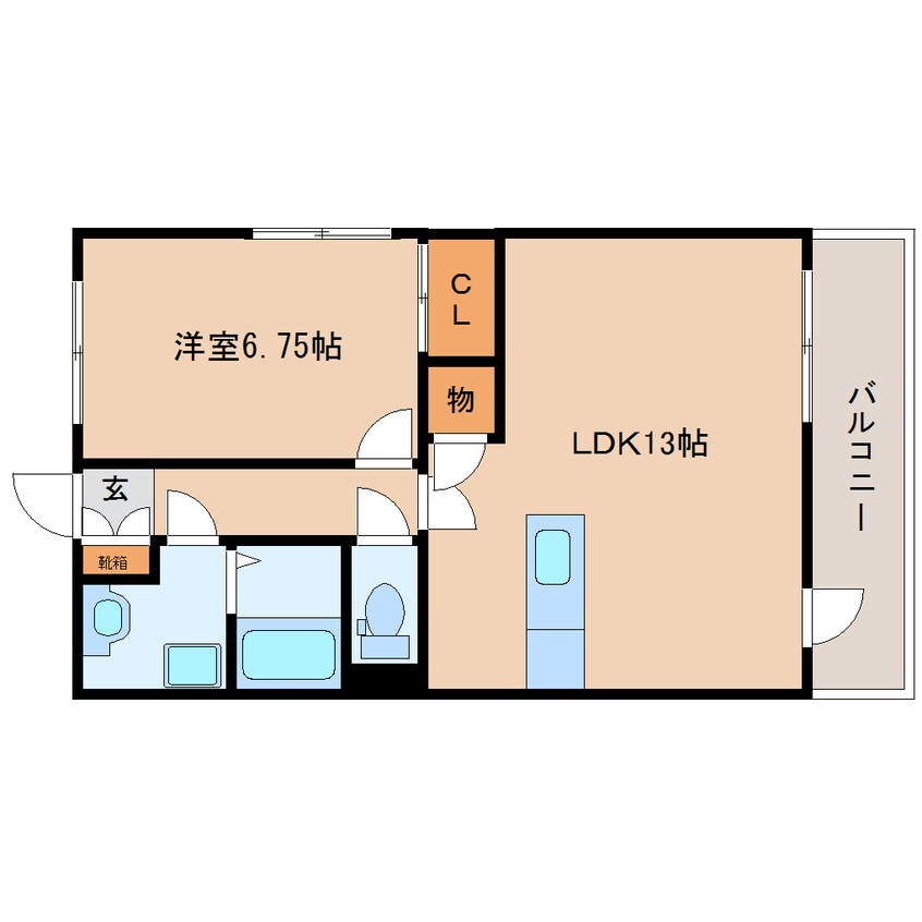 間取図 東海道本線/静岡駅 バス27分松富下車:停歩5分 2階 築15年