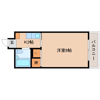 間取図 静岡鉄道静岡清水線/新静岡駅 徒歩3分 4階 築40年