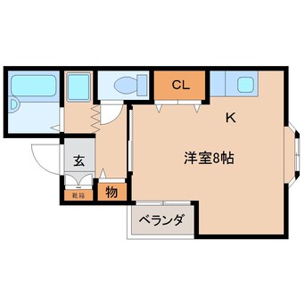 間取図 東海道本線/静岡駅 徒歩25分 2階 築25年