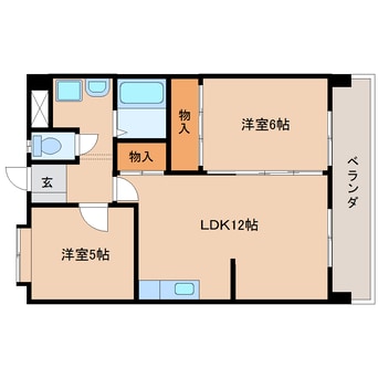 間取図 東海道本線/静岡駅 徒歩25分 2階 築39年
