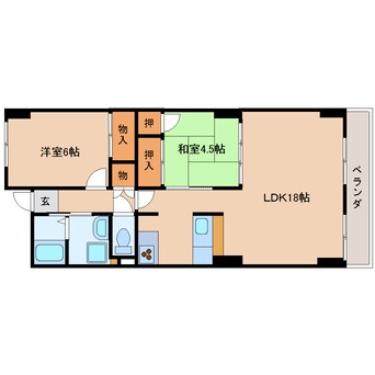 間取図 東海道本線/静岡駅 バス24分田町五丁目下車:停歩3分 2階 築35年