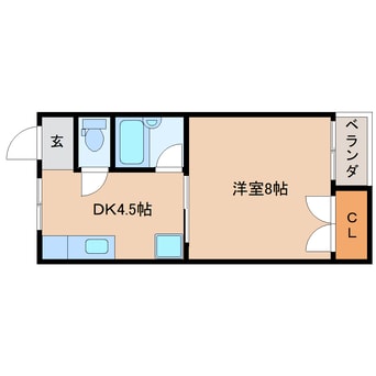 間取図 静岡鉄道静岡清水線/音羽町駅 徒歩12分 2階 築41年