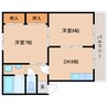 静岡鉄道静岡清水線/柚木駅 徒歩4分 2階 築36年 2DKの間取り