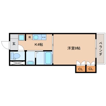 間取図 東海道本線/静岡駅 徒歩13分 9階 築26年