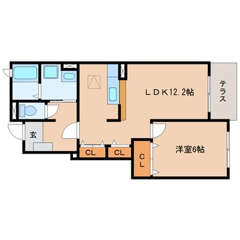 間取図 東海道本線/静岡駅 バス17分上足洗下車:停歩2分 1階 築14年