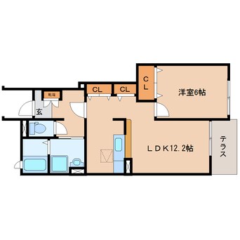 間取図 東海道本線/静岡駅 バス17分上足洗下車:停歩2分 1階 築15年