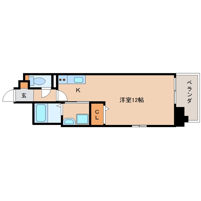 間取図 東海道本線/静岡駅 徒歩15分 6階 築14年