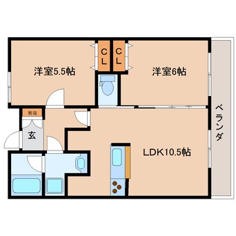 間取図 東海道本線/静岡駅 バス15分長谷通り下車:停歩3分 3階 築19年