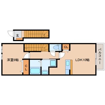 間取図 東海道本線/静岡駅 バス21分田町四丁目下車:停歩6分 2階 築14年