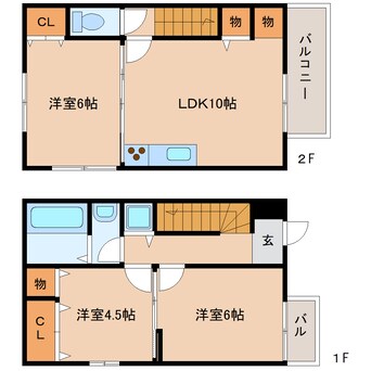 間取図 東海道本線/静岡駅 バス26分南沼上団地入口下車:停歩5分 1-2階 築16年