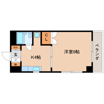 間取図 静岡鉄道静岡清水線/柚木駅 徒歩2分 2階 築35年