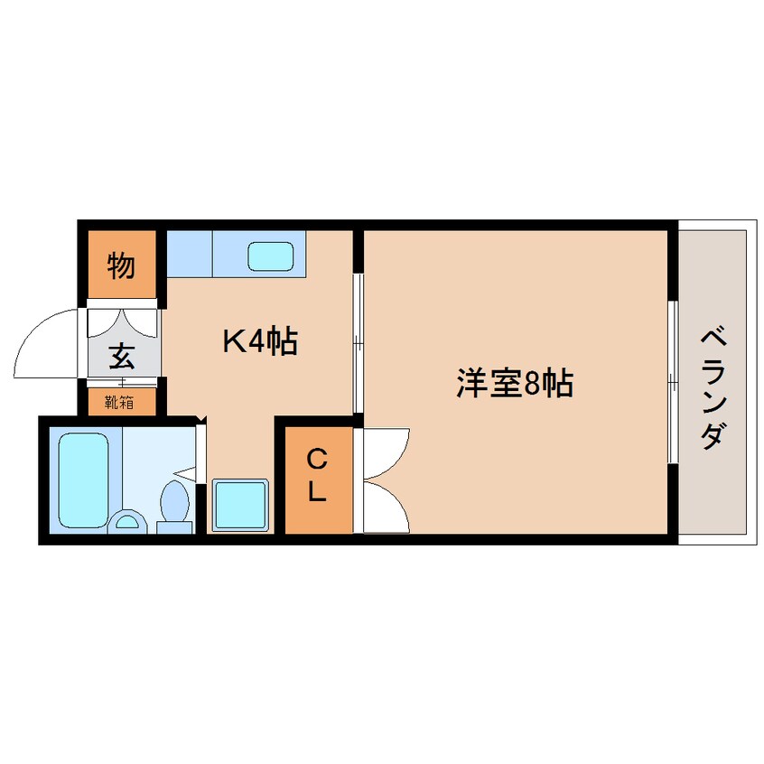 間取図 静岡鉄道静岡清水線/柚木駅 徒歩2分 3階 築35年