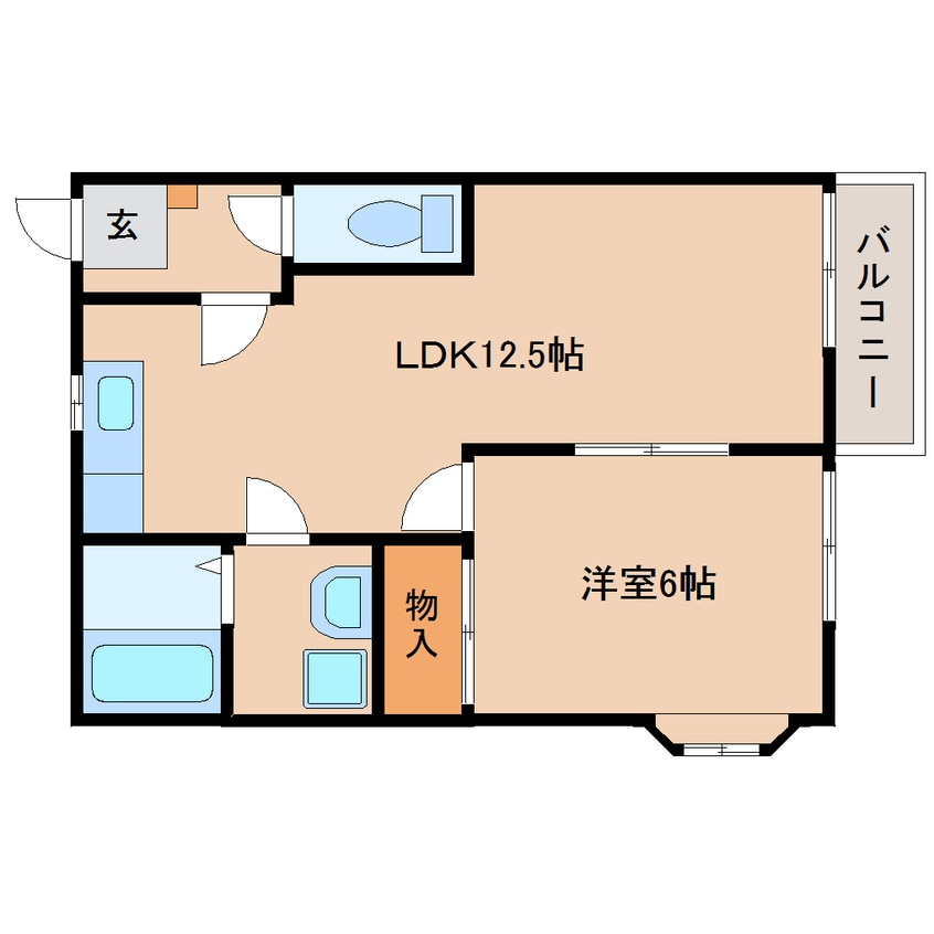 間取図 東海道本線/用宗駅 徒歩5分 2階 築27年