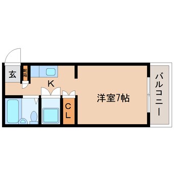 間取図 東海道本線/静岡駅 バス16分安東一丁目下車:停歩3分 1階 築36年