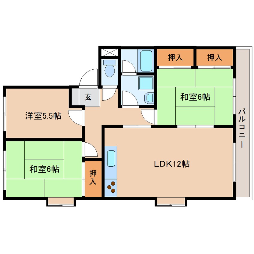 間取図 静鉄バス（静岡市）/銭座町 徒歩7分 2階 築38年