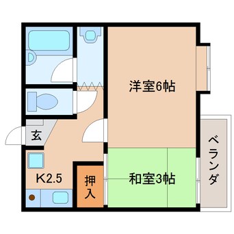 間取図 東海道本線/静岡駅 バス17分昭府二丁目下車:停歩3分 1階 築33年