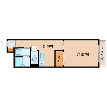 間取図 東海道本線/静岡駅 徒歩20分 2階 築26年