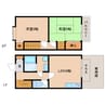 東海道本線/安倍川駅 徒歩8分 1-2階 築27年 2LDKの間取り