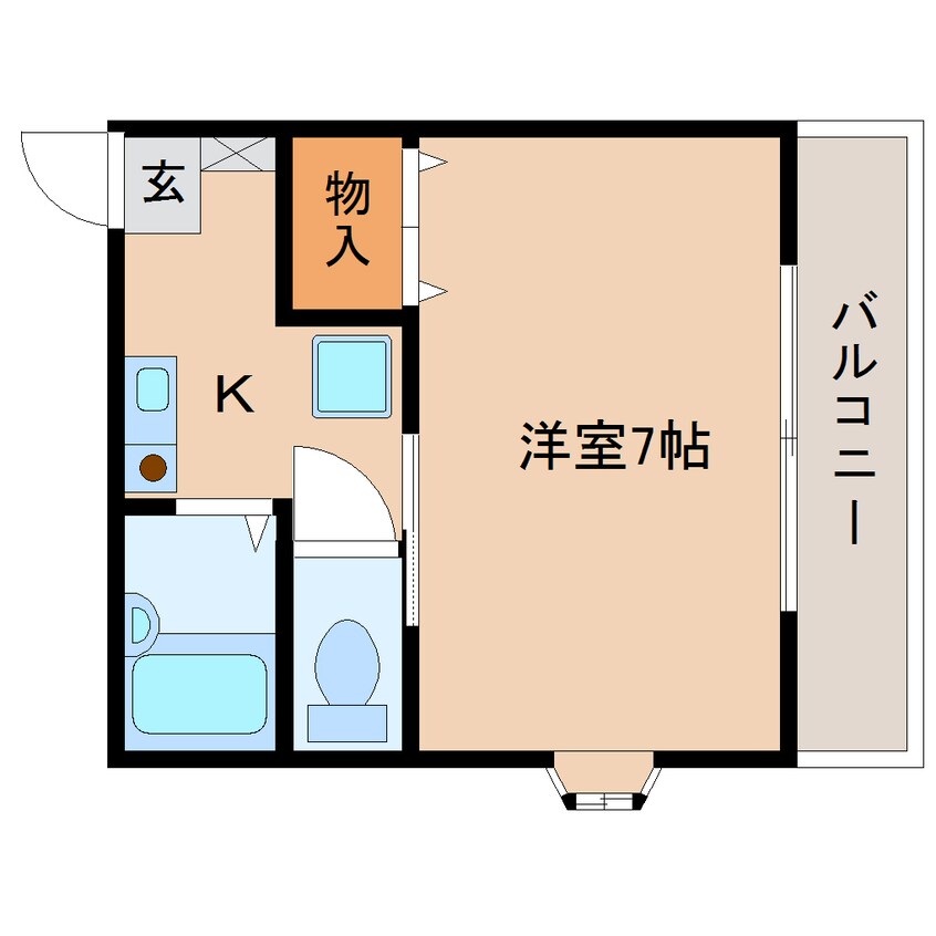 間取図 東海道本線/静岡駅 バス19分記念碑前下車:停歩1分 2階 築26年