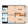 東海道本線/静岡駅 バス:15分:停歩5分 3階 築35年 2LDKの間取り