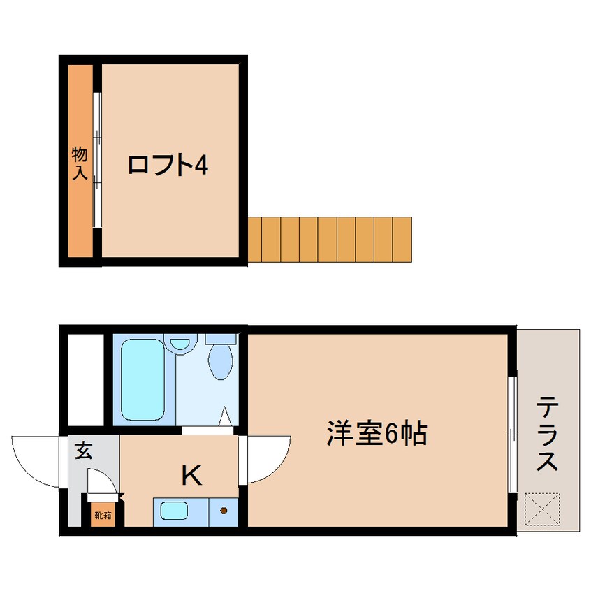 間取図 東海道本線/静岡駅 バス23分静岡中央高校入口下車:停歩1分 1階 築35年