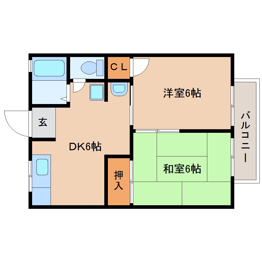 間取り図 東海道本線/静岡駅 バス27分新丸子下車:停歩7分 2階 築29年