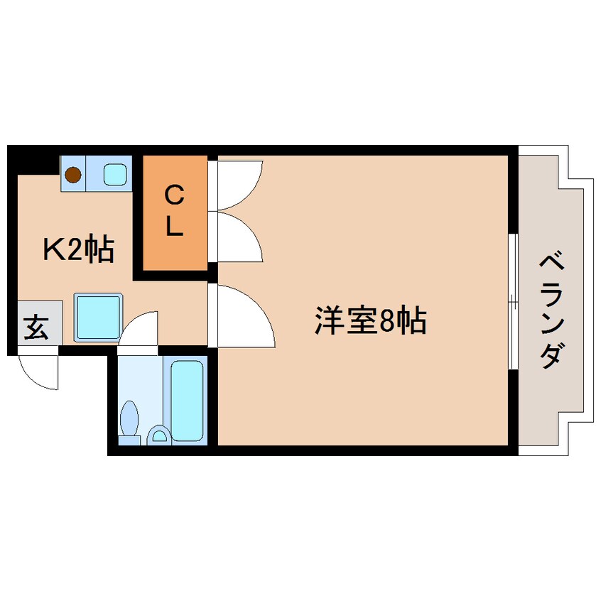 間取図 東海道本線/静岡駅 徒歩19分 2階 築33年