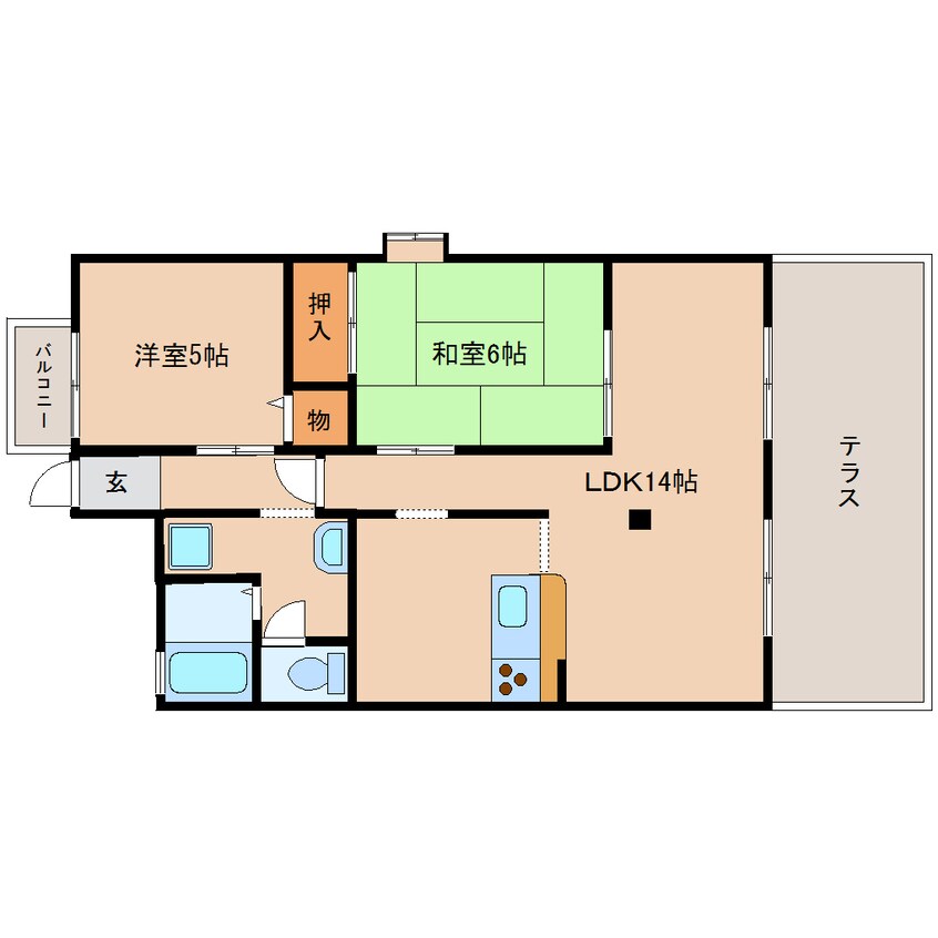 間取図 東海道本線/静岡駅 バス15分岩成不動下車:停歩1分 1階 築35年