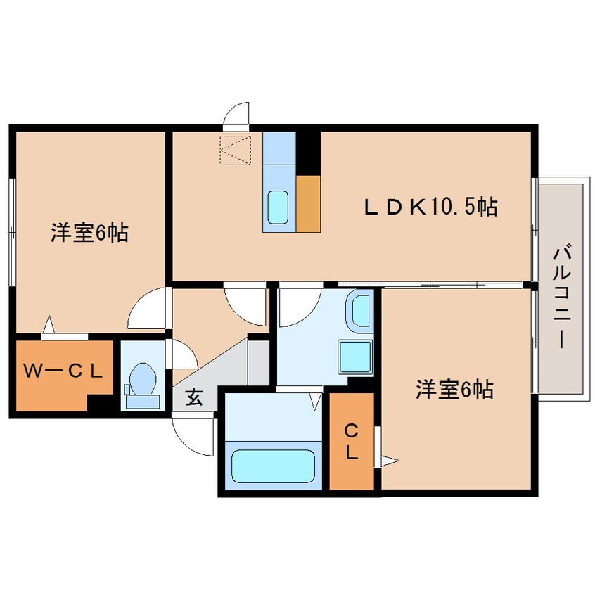 間取図 東海道本線/用宗駅 徒歩4分 1階 築12年