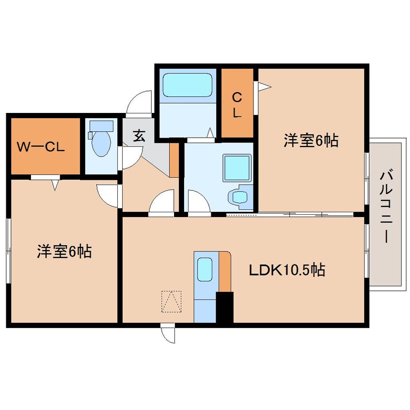 間取図 東海道本線/用宗駅 徒歩4分 1階 築13年