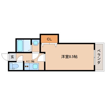 間取図 東海道本線/静岡駅 徒歩6分 9階 築27年
