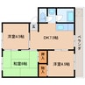 東海道本線/静岡駅 バス:21分:停歩2分 2階 築47年 3DKの間取り