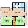東海道本線/静岡駅 バス:21分:停歩2分 2階 築47年 3DKの間取り