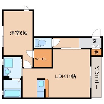 間取図 東海道本線/静岡駅 バス10分三松下車:停歩4分 1階 築12年