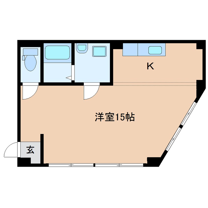 間取図 東海道本線/静岡駅 徒歩15分 3階 築45年