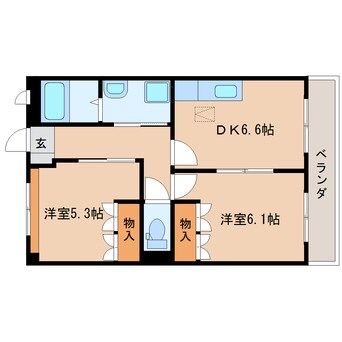 間取図 東海道本線/静岡駅 バス25分新丸子下車:停歩6分 1階 築17年