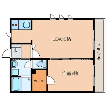 間取図 東海道本線/静岡駅 徒歩15分 1階 築16年