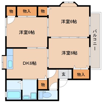 間取図 東海道本線/静岡駅 バス24分池ヶ谷下車:停歩3分 1階 築31年