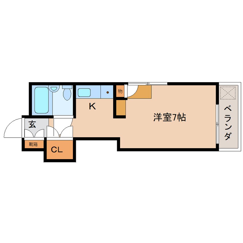 間取図 東海道本線/静岡駅 徒歩13分 2階 築39年