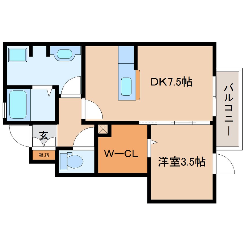 間取図 東海道本線/安倍川駅 徒歩15分 1階 築11年