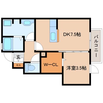 間取図 東海道本線/安倍川駅 徒歩15分 1階 築11年