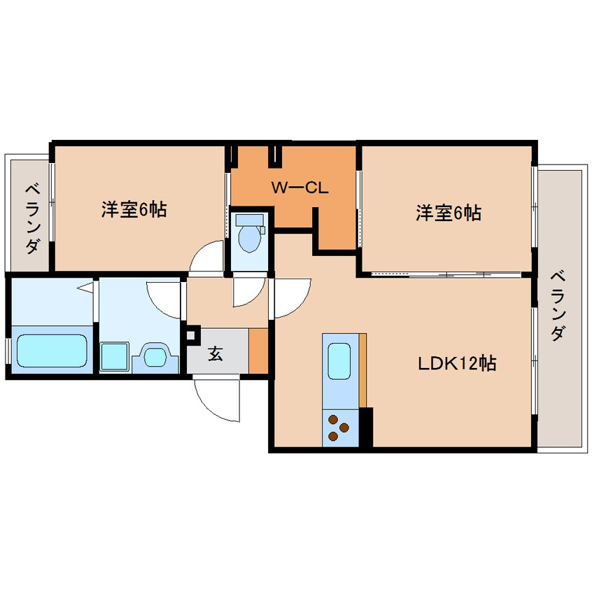 間取図 東海道本線/安倍川駅 徒歩12分 1階 築11年