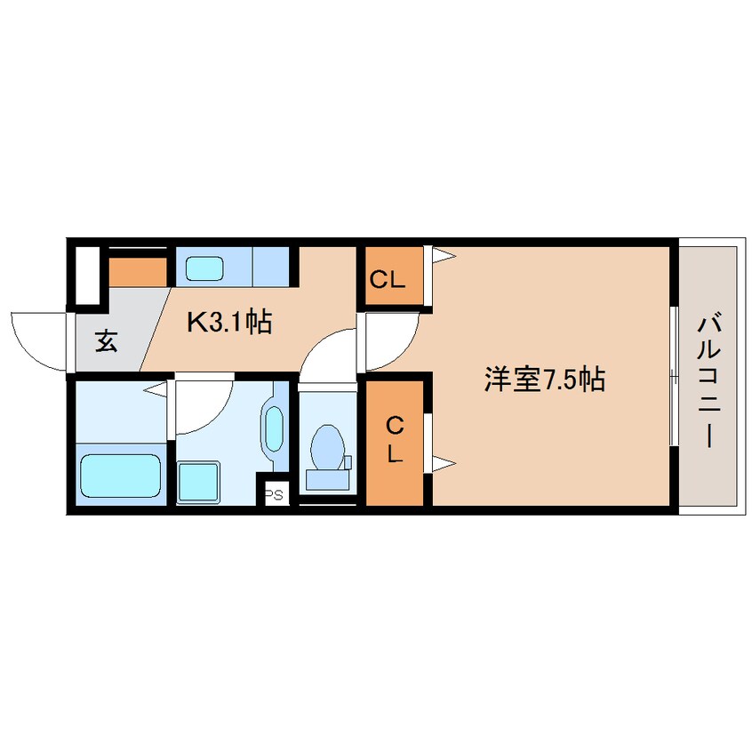 間取図 東海道本線/安倍川駅 徒歩1分 2階 築11年