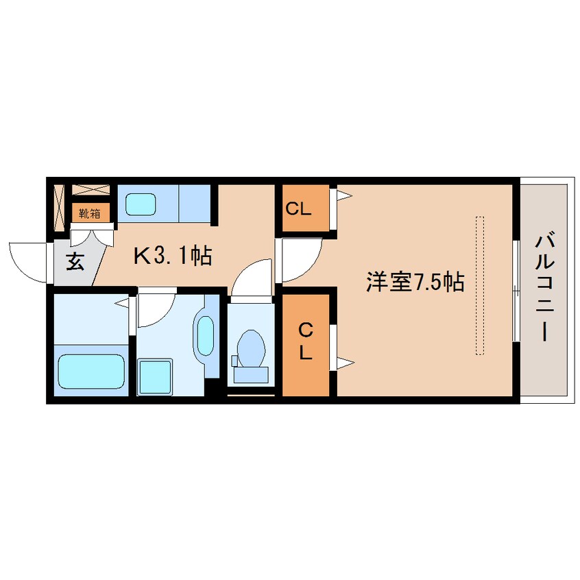 間取図 東海道本線/安倍川駅 徒歩2分 2階 築13年