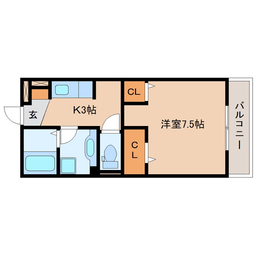 間取図 東海道本線/安倍川駅 徒歩1分 3階 築11年