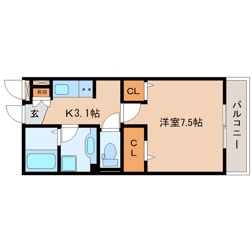 間取図 東海道本線/安倍川駅 徒歩2分 2階 築13年
